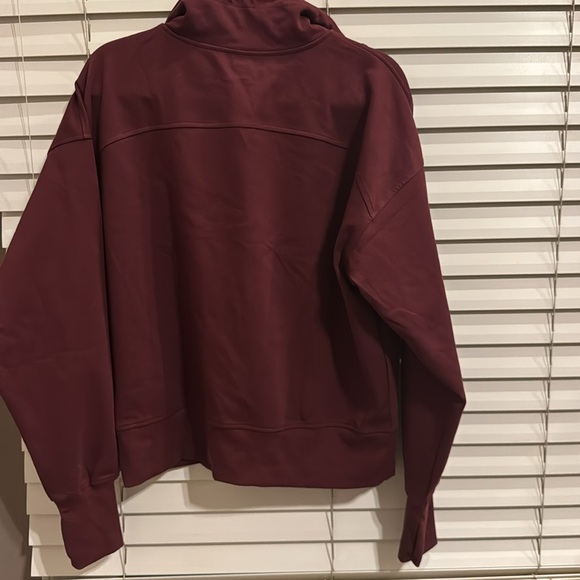 Old Navy Burgundy Quarter Zip Sweatshirt - Picture 4 of 4